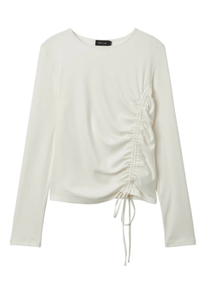 tout a coup ruched drawstring top - Neutrals