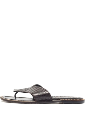 Manolo Blahnik leather sandals - Black