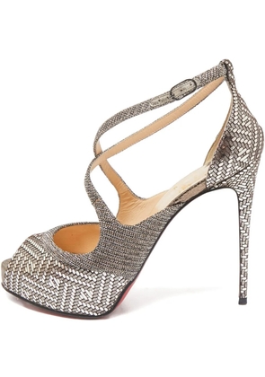 Christian Louboutin Pre-Owned glitter lame sandals - Metallic