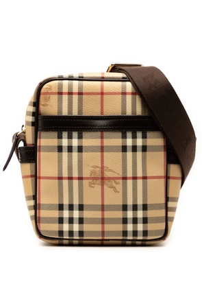 Burberry Pre-Owned 2000-2017 Haymarket Check Coated Canvas crossbody bag - Brown