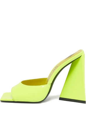 The Attico square-toe sandals - Green