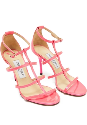 Jimmy Choo Pre-Owned thistle patent-leather sandals - Pink