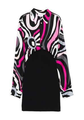 PUCCI Pre-Owned Marmo-print mini dress - Black