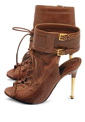 Tom Ford Vintage cut-out leather ankle boots - Brown