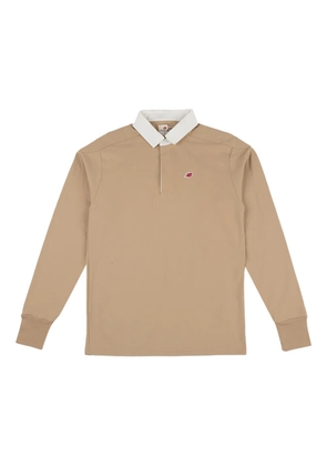 New Balance ribbed cuffs cotton polo shirt - Brown
