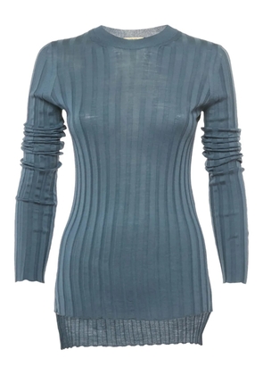 Celine Pre-Owned ribbed top - Blue