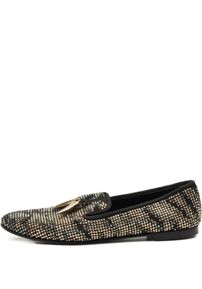 Giuseppe Zanotti Vintage Shark Tooth crystal-embellished loafers - Black