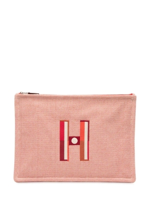 Hermès Pre-Owned 2018-2025 Large H Canvas Faubourg Corner Case clutch bag - Red