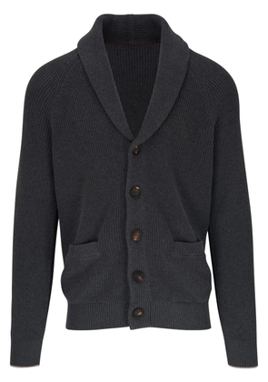 Brunello Cucinelli fine-knit cotton cardigan - Grey