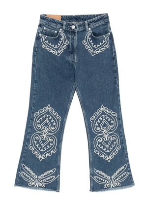 FARM Rio embroidered fringed jeans - Blue