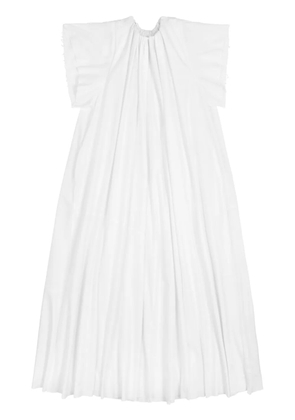 MM6 Maison Margiela gathered poplin maxi dress - White