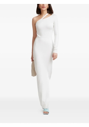 Marcella Lydia one-shoulder split maxi dress - White