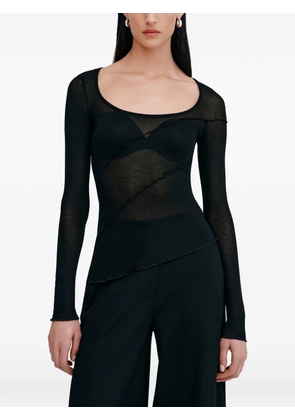 Marcella Melody sheer top - Black