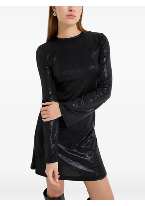 Marcella Adya flared-sleeves metallic mini dress - Black