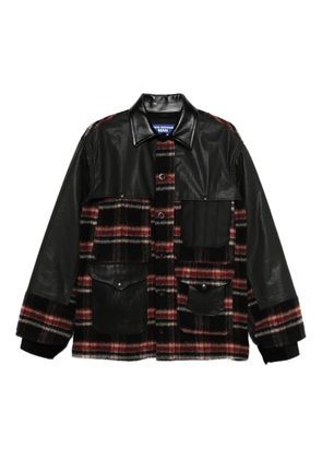 Junya Watanabe MAN plaid panel jacket - Black