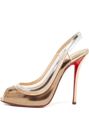 Christian Louboutin Pre-Owned 120mm Gospel leather heeled pumps - Neutrals