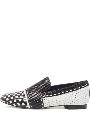 Stuart Weitzman woven leather slippers - Black