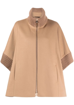 Cinzia Rocca wide-sleeves virgin wool jacket - Brown