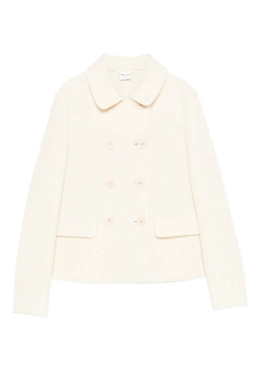 ASPESI round collar double-breasted jacket - Neutrals