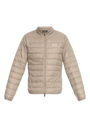 Ea7 Emporio Armani quilted logo jacket - Neutrals