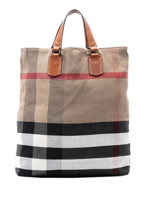 Burberry Pre-Owned 2000-2007 Mega Check Canvas Tottenham Brit satchel - Brown