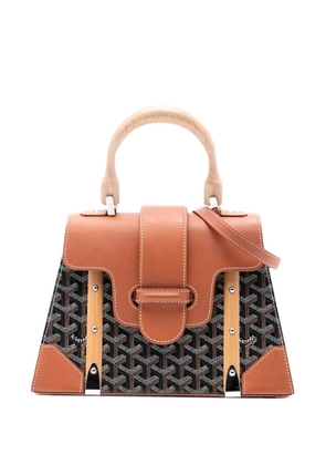 Goyard Pre-Owned 2015 Goyardine Saigon Structured PM satchel - Black