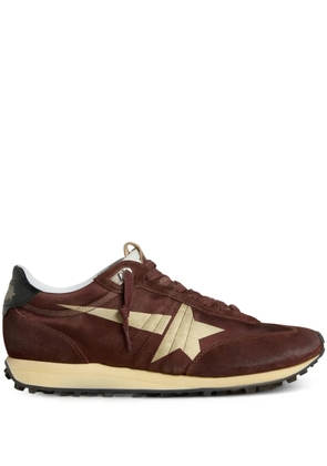 Golden Goose Marathon satin suede sneakers - Red