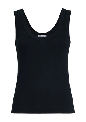 Brunello Cucinelli ribbed monili top - Black