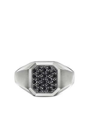 David Yurman sterling silver Streamline diamond signet ring (14mm)