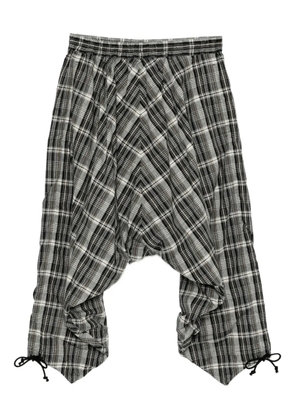 Junya Watanabe MAN plaid drop-crotch trousers - Grey