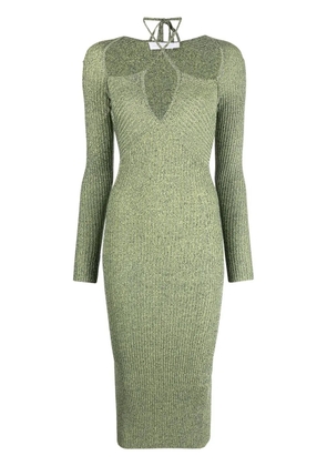 Simkhai crossover strap bodycon midi dress - Green
