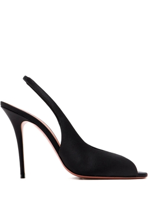 Amina Muaddi Kristina slingback peep-toe pumps - Black