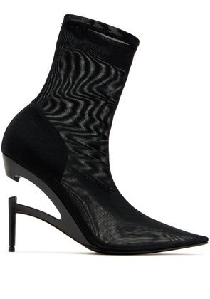 B1ARCHIVE 100mm mesh-textured pointed-toe boots - Black