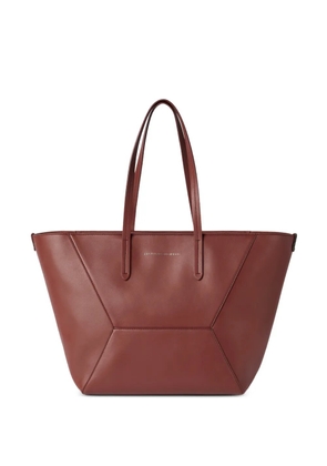 Brunello Cucinelli Monili-detail leather tote bag - Red