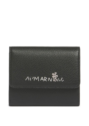 Marni snap-button leather wallet - Black