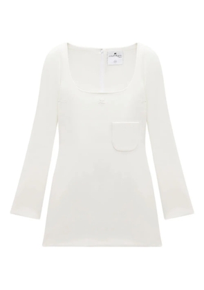 Courrèges square-neck mini dress - White