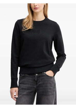 Versace Jeans Couture logo-embellished round-neck sweatshirt - Black