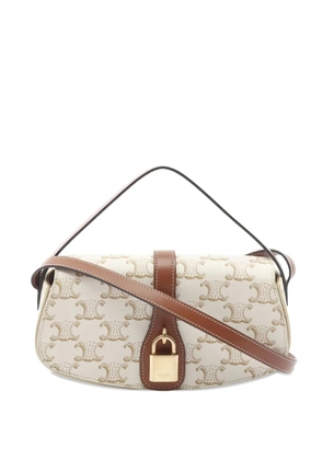 Celine Pre-Owned 2010s Taboo Triomphe padlock shoulder bag - Neutrals