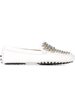 Tod's studded loafers - White