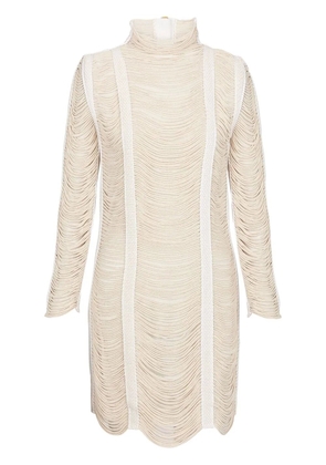 Balmain macramé-knit openwork minidress - Neutrals