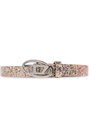 Diesel B-1dr logo-buckle belt - Pink