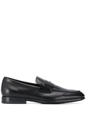 Tod's single T leather loafers - Black