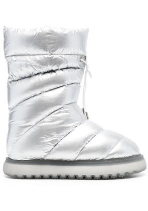 Moncler Gaia metallic-effect snow boots - Grey