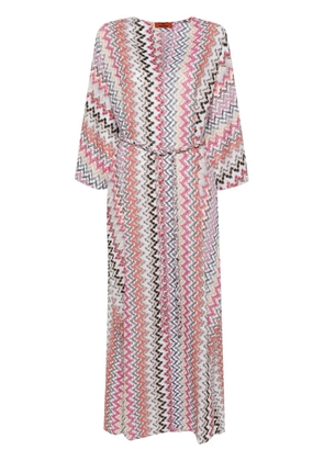 Missoni zigzag-woven maxi dress - White
