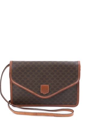 Celine Pre-Owned 1991 Macadam monogram shoulder bag - Brown