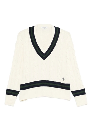 Sporty & Rich V-neck striped knitwear - Neutrals