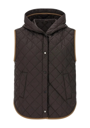 Brunello Cucinelli hooded quilted gilet - Brown