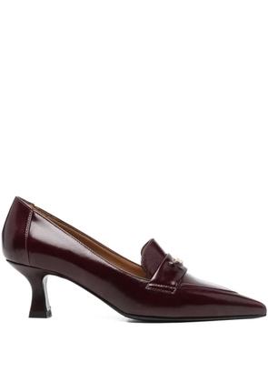 Isabel Ferranti pointed penny-detail pumps - Red