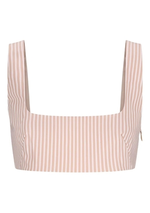 THE ANDAMANE striped square-neck bralette top - Pink