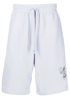 Ih Nom Uh Nit logo-print cotton track shorts - Purple